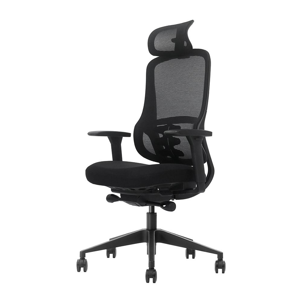 Silla de Oficina Ergonómica Profesional Evox S3-BH, Pistón Clase 4, Negro